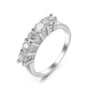 Wholesale Copper Halfcircle Inlaid White Zircon Ring For Women Goldplated Geometric Style