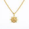 Wholesale Copper Hamsa Hand Love Heart Diamond Butterfly Tooth Big Sun Pendant Zircon Necklace With Geometric Pattern And Diamond Treatment