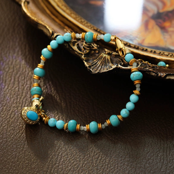 Wholesale Copper Handmade Geometric Beaded Bracelet For Women Electroplated