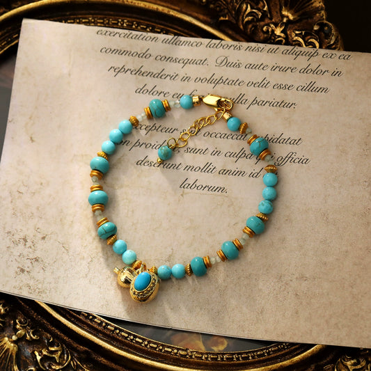 Wholesale Copper Handmade Geometric Beaded Bracelet For Women Electroplated