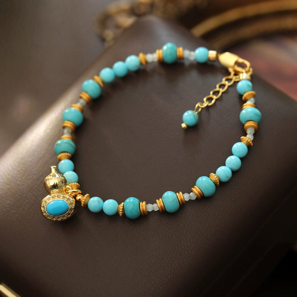 Wholesale Copper Handmade Geometric Beaded Bracelet For Women Electroplated