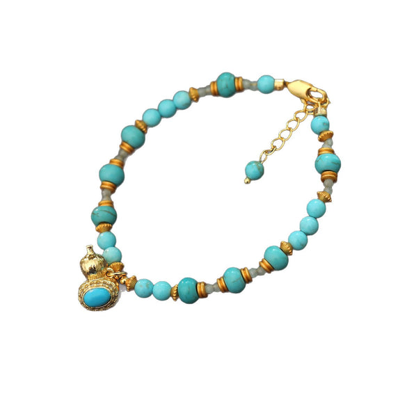 Wholesale Copper Handmade Geometric Beaded Bracelet For Women Electroplated