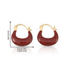 Wholesale Copper Handmade Geometric Vintage Red Oil Drop Earrings For Women