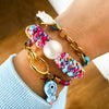 Wholesale Copper Handwoven Colorful Rope Small Fish Star Geometric Pendant Bracelet Furnace Vacuum Plated