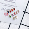 Wholesale Copper Hanging Crystal Geometric Square Pendant Jewelry Accessories With Red Copper Plated Zircon Inlay And Electroplating