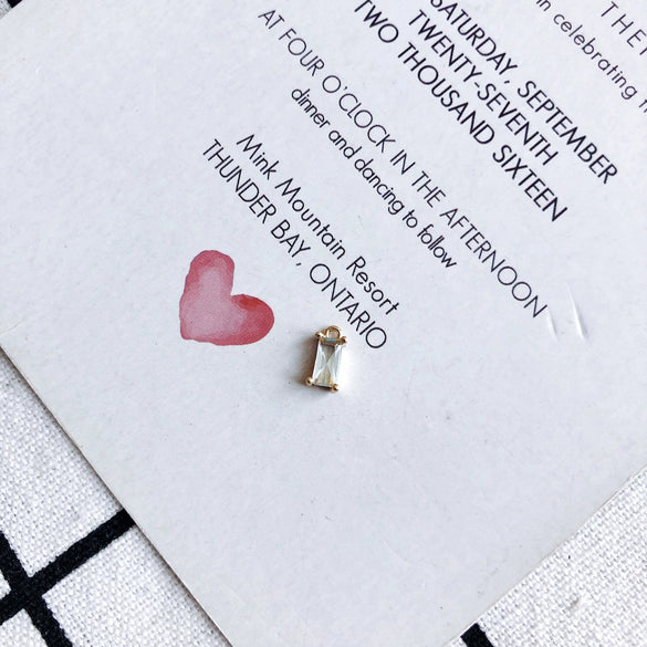 Wholesale Copper Hanging Crystal Geometric Square Pendant Jewelry Accessories With Red Copper Plated Zircon Inlay And Electroplating