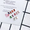 Wholesale Copper Hanging Crystal Geometric Square Pendant Jewelry Accessories With Red Copper Plated Zircon Inlay And Electroplating