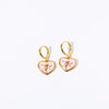 Wholesale Copper Heart Earrings Retro Vintage Style Dripping Oil Design For Women