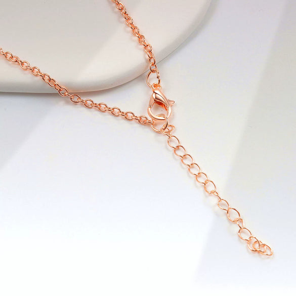 Wholesale Copper Heart Geometric Electroplating Snake Bone Chain Necklace For Women