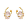Wholesale Copper Heart Geometric Fashion Earrings With Electroplating For Women