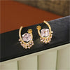 Wholesale Copper Heart Geometric Fashion Earrings With Electroplating For Women