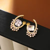 Wholesale Copper Heart Geometric Fashion Earrings With Electroplating For Women