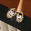 Wholesale Copper Heart Geometric Fashion Earrings With Electroplating For Women