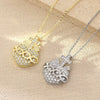 Wholesale Copper Heart Shape Cross Pendant O Chain Necklace With Electroplating For Women And Men