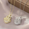 Wholesale Copper Heart Shape Cross Pendant O Chain Necklace With Electroplating For Women And Men