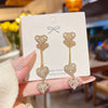 Wholesale Copper Heart Shape Electroplated Earrings For Women