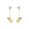 Wholesale Copper Heart Shape Electroplated Earrings For Women