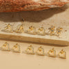 Wholesale Copper Heart Shape Electroplated Love Earrings For Women Jewelry
