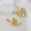 Wholesale Copper Heart Shape Electroplated Women's Diamondstudded Earrings