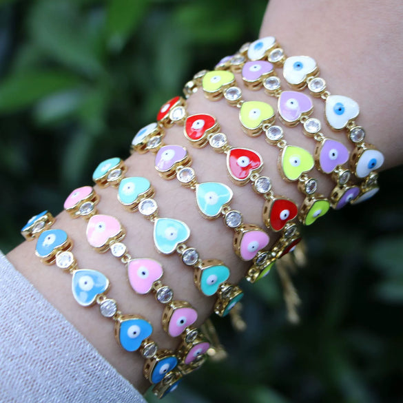 Wholesale Copper Heart Shape Electroplating Personality Bracelet