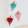 Wholesale Copper Heart Shape Jewelry Pendant With Oil Painting Style And Electroplating Process For Female