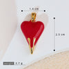 Wholesale Copper Heart Shape Jewelry Pendant With Oil Painting Style And Electroplating Process For Female