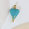 Wholesale Copper Heart Shape Jewelry Pendant With Oil Painting Style And Electroplating Process For Female