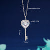 Wholesale Copper Heart Shape Zircon Pendant Necklace With Cross Chain And Electroplating For Women Light Luxury Style