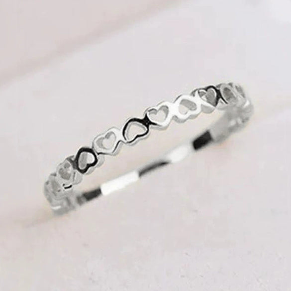 Wholesale Copper Heart Shaped Electroplated Ring And Bracelet Accessories For Female Students