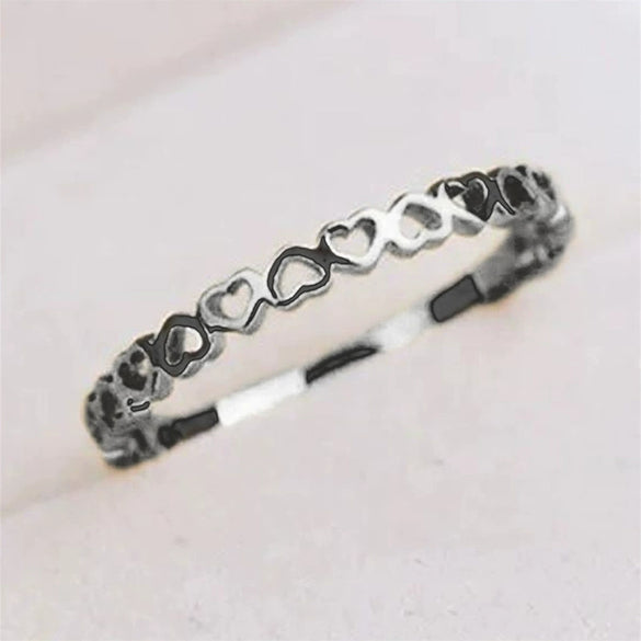 Wholesale Copper Heart Shaped Electroplated Ring And Bracelet Accessories For Female Students