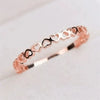 Wholesale Copper Heart Shaped Electroplated Ring And Bracelet Accessories For Female Students