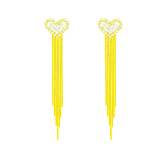 Wholesale Copper Heart Shaped Inlaid Zircon Earrings For Women