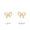 Wholesale Copper Heartshaped Bow Electroplated Women's Earrings Simple Design