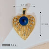 Wholesale Copper Heartshaped Devil's Eye Pendant Jewelry Accessories With Electroplating