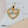 Wholesale Copper Heartshaped Devil's Eye Pendant Jewelry Accessories With Electroplating
