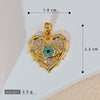 Wholesale Copper Heartshaped Devil's Eye Pendant Jewelry Accessories With Electroplating