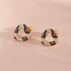 Wholesale Copper Heartshaped Earrings With Leopard And Snake Print Electroplated Fashionable For Women