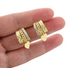 Wholesale Copper Heartshaped Electroplated Multilayered Wide Pendant Earrings For Women