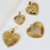Wholesale Copper Heartshaped Retro Simple Style Electroplated Pendant Earrings Accessories