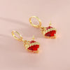 Wholesale Copper Heartshaped Sweet Retro Light Luxury Earrings For Women With Sacred Heart And Arrow Pattern