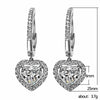 Wholesale Copper Heartshaped Zircon Earrings