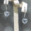Wholesale Copper Heartshaped Zircon Earrings