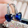 Wholesale Copper Heartshaped Zircon Women's Earrings
