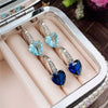 Wholesale Copper Heartshaped Zircon Women's Earrings