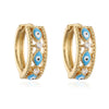 Wholesale Copper Hip Hop Boho Style Geometric Dripping Oil Devil's Eye Earrings For Women