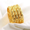 Wholesale Copper Hollow Opening Buckle Bracelet For Women With 18K Gold Plated Electroplating And Geometric Design