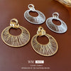 Wholesale Copper Hollowout Geometric Circle Earrings For Women