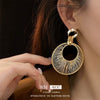 Wholesale Copper Hollowout Geometric Circle Earrings For Women