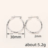 Wholesale Copper Hoop Earrings Geometric Retro Style Electroplating For Women