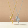 Wholesale Copper Ice Cream And Little Bear Shaped Pendant Necklace With Gold And Silver Twotone Electroplated Design For Women